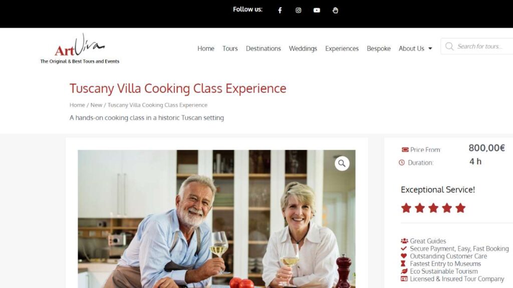 ArtViva Italian Cooking classes in Tuscany Villas - 1280x720