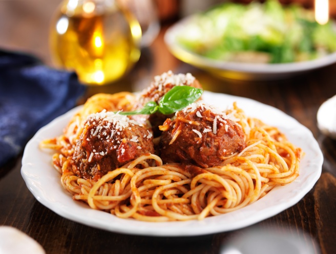 Spaghetti and meatballs - 350×265
